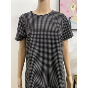 Michael Kors Black Checkered Top Shirt Size Petite M
